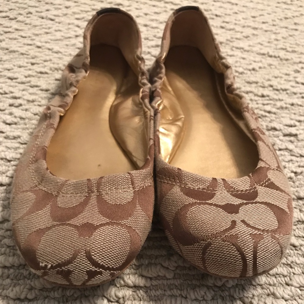 Coach monogram flats